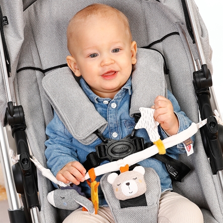 BABY FEHN fehnNATUR Pram Chain κρεμαστό παιχνίδι δραστηριοτήτων με έντονα χρώματα