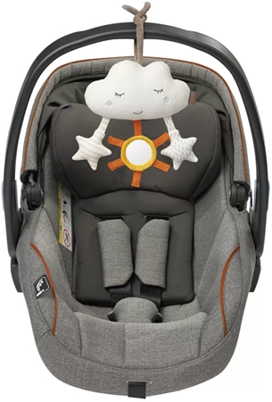 BABY FEHN fehnNATUR Mobile Cloud móvil para bebé en colores de alto contraste con un espejo pequeño