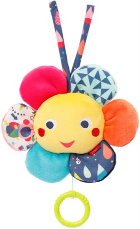 BABY FEHN Music Box Color Flower kontrastní závěsná hračka s melodií