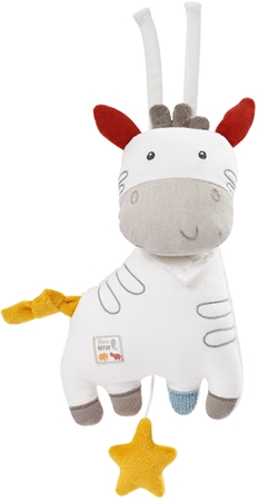 BABY FEHN Music Box FehnNATUR Zebra contrast hanging toy with melody