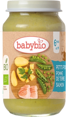Babybio BIO hrášek a brambory s lososem dětský příkrm