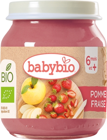 Babybio BIO jablko a jahody ovocný příkrm
