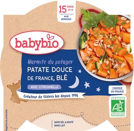 Babybio BIO sladký brambor a pšenice dětský příkrm