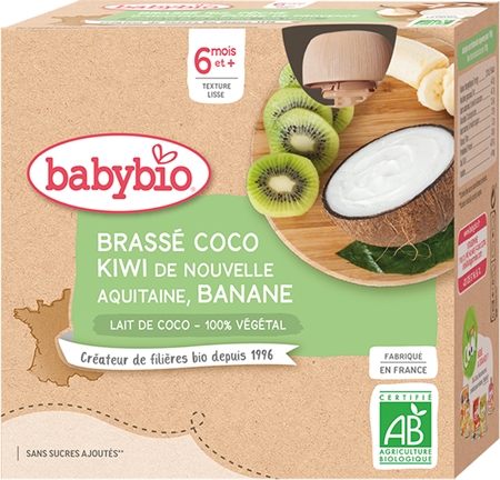 Babybio BIO kivi a banán desiata s kokosovým mliekom