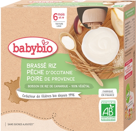 Babybio BIO broskev a hruška rýžová kaše