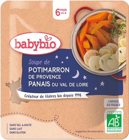 Babybio BIO tekvicová polievka s paštrnákom detský príkrm