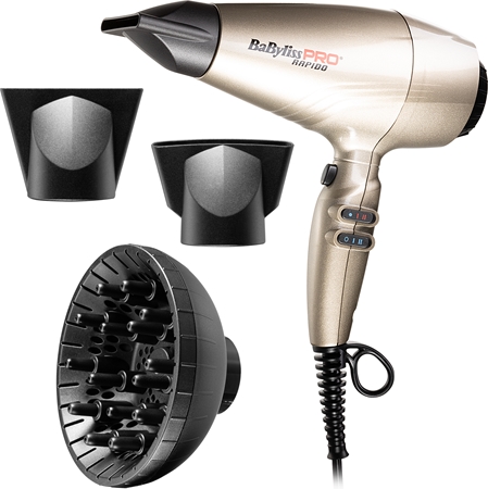 BaByliss PRO Rapido BAB7000IGE profesionalų lygio plaukų džiovintuvas su jonizatoriumi