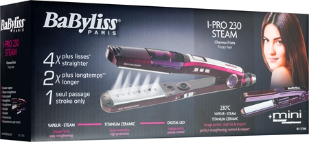 BaByliss I-PRO 230 Steam I-PRO Steam Dampfbügeleisen für das Haar