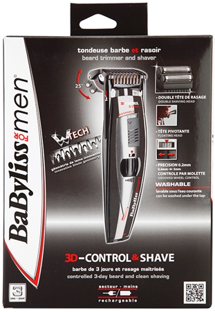BaByliss For Men 3D Control & Shave машинка за подстригване на брада