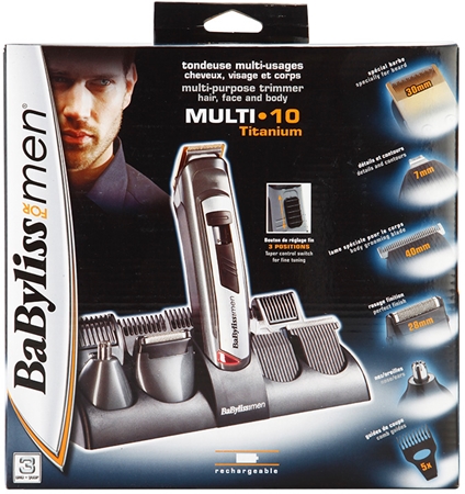 BaByliss For Men Multi 10 Titanium cortapelos para cabello y barba