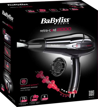 BaByliss Retra - Cord 2000 D371E secador de cabelo