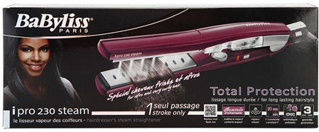 BaByliss I-PRO 230 Steam Total Protection Ångplattång för hår