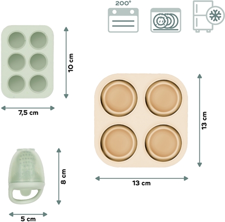 Babymoov Silicone Containers & Feeder Set sada