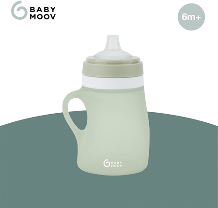 Babymoov Silicone Bottle Green detská fľaša