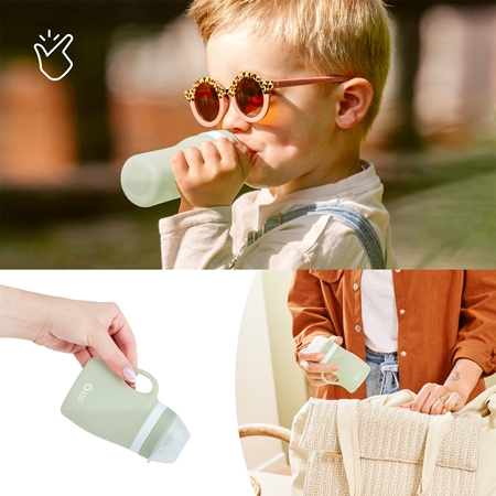Babymoov Silicone Bottle Green detská fľaša