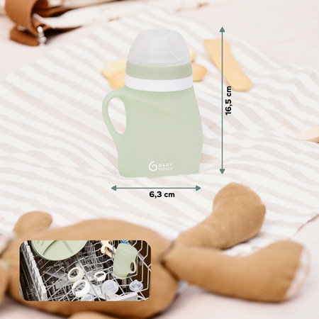 Babymoov Silicone Bottle Green detská fľaša