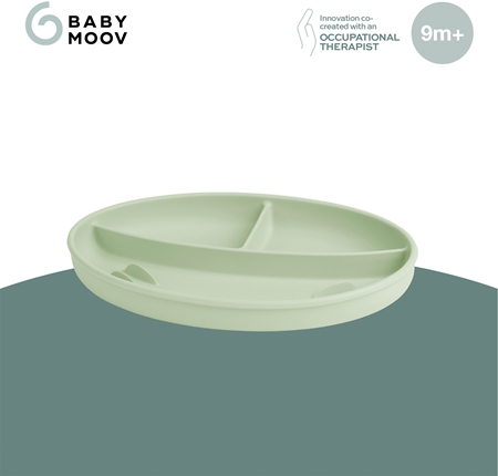 Babymoov Silicone Plate Green dělený talíř