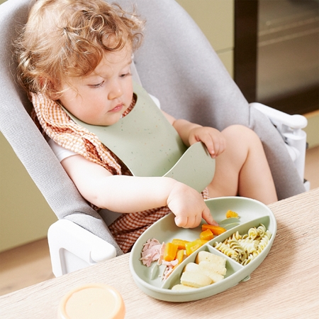 Babymoov Silicone Plate Green dělený talíř