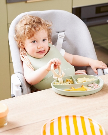 Babymoov Silicone Plate Green dělený talíř