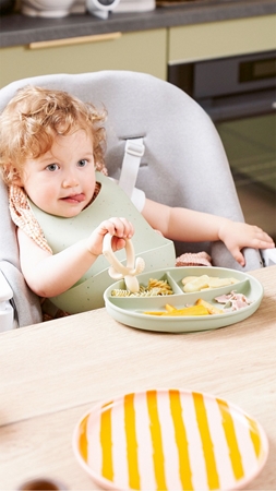 Babymoov Silicone Plate Green dělený talíř
