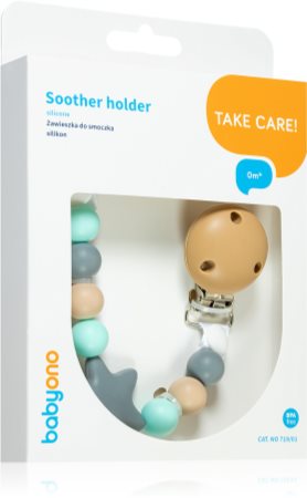 BabyOno Take Care Soother Holder 0m+ тримач для пустушки