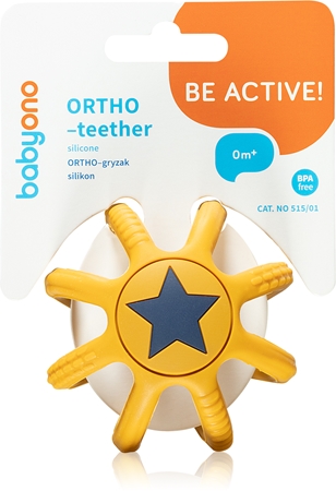 BabyOno Be Active Ortho Beißring für Kinder ab der Geburt