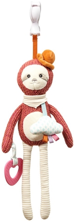 BabyOno Have Fun Pram Hanging Toy with Teether wisząca zabawka kontrastowa z gryzakiem