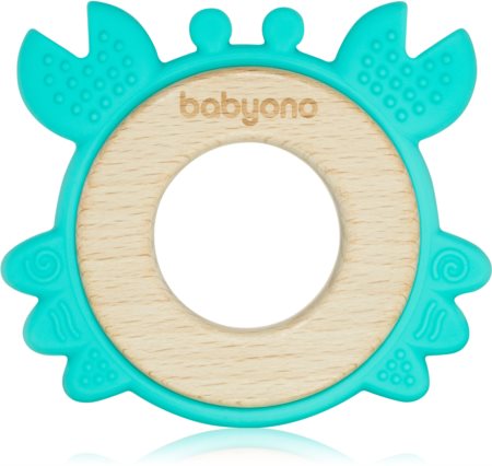 BabyOno Wooden & Silicone Teether Beißring