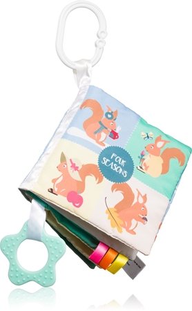 BabyOno Have Fun Sensory Book contrast educational book with teether