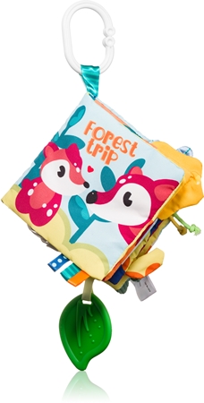 BabyOno Have Fun Sensory Book educatief boekje met contrasterende kleuren met bijtring
