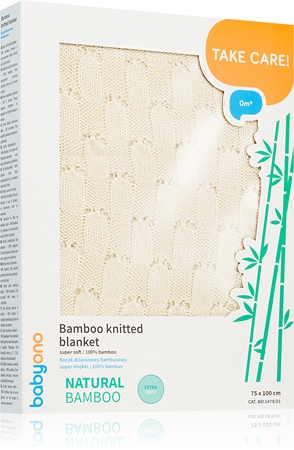BabyOno Take Care Bamboo Knitted Blanket manta