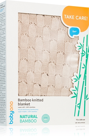 BabyOno Take Care Bamboo Knitted Blanket deka
