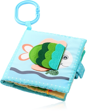 BabyOno Reversible Sensory Cloth Book 0m+ brokig utbildningsbok
