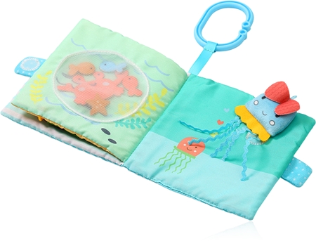 BabyOno Reversible Sensory Cloth Book 0m+ brokig utbildningsbok