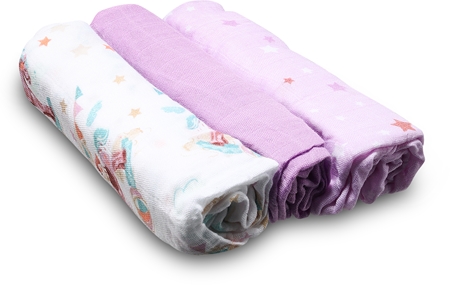 BabyOno Natural Bamboo Diapers Violet látkové pleny