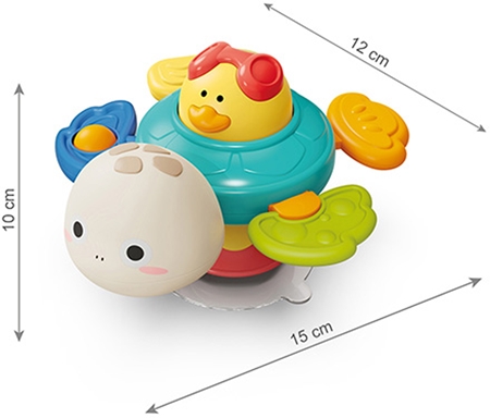 BabyOno Have Fun Turtle brinquedo com ventosa