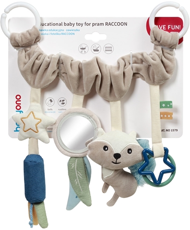 BabyOno Raccoon contrast hanging toy