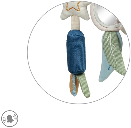 BabyOno Raccoon contrast hanging toy