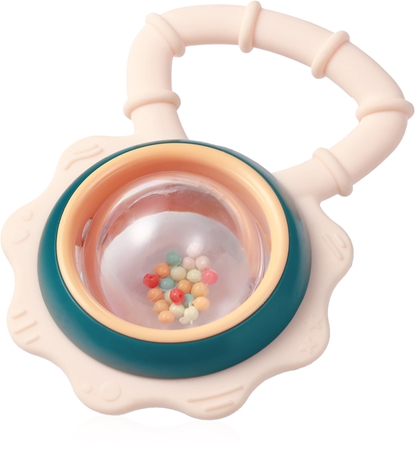 BabyOno Rattle With Teether 3m+ dentaruolo con sonaglio