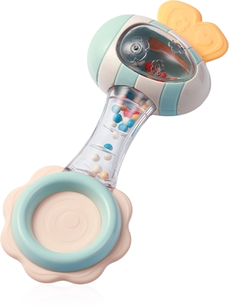 BabyOno Rattle With Teether 3m+ dentaruolo con sonaglio