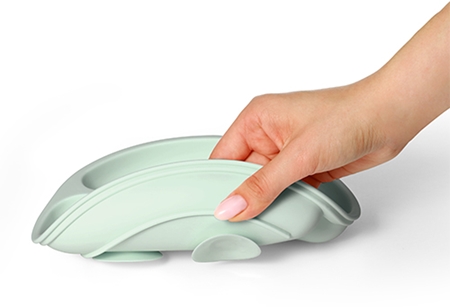 BabyOno Siilicone Plate 6m+ divided plate with suction cup