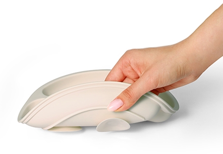 BabyOno Siilicone Plate 6m+ divided plate with suction cup
