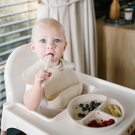 BabyOno Siilicone Plate 6m+ divided plate with suction cup