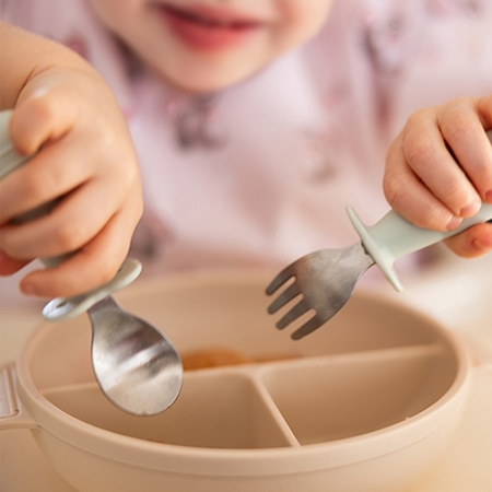 BabyOno Be Active Stainless Steel Spoon and Fork cutlery for children