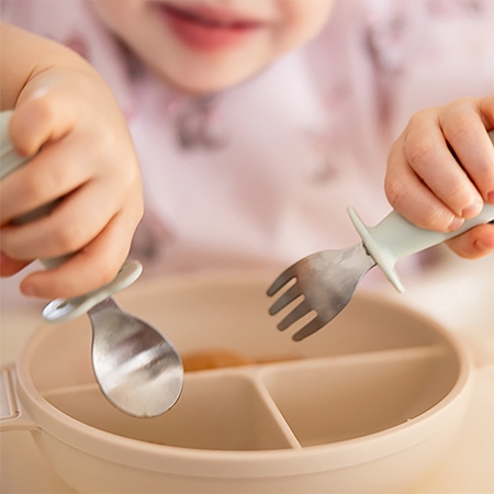 BabyOno Be Active Stainless Steel Spoon and Fork μαχαιροπίρουνο για παιδιά
