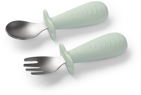 BabyOno Be Active Stainless Steel Spoon and Fork cutlery for children