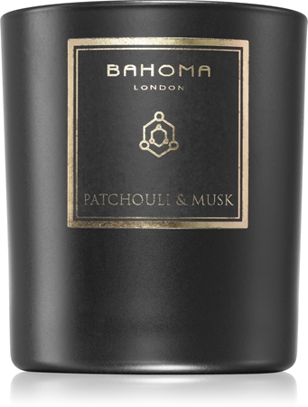 Bahoma London Obsidian Black Collection Patchouli & Musk illatgyertya
