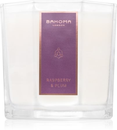 Bahoma London Octagon Collection Raspberry & Plum vela perfumada