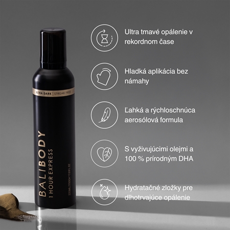 Bali Body 1 Hour Express Ultra Dark samoopaľovacia pena