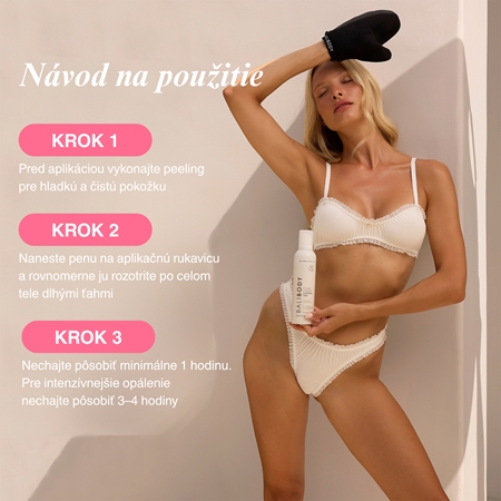 Bali Body Clear Express Tan transparentná samoopaľovacia pena